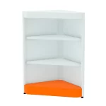 BALCAO CANTO ABERTO 1,00X0,75X0,43 BRANCO C LRJ