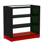 BALCAO COMERCIAL ABERTO 1,00X1,00X0,50 PRETO C VRM FRENTE