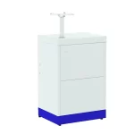 BALCAO TERMINAL 1,00X0,65X0,50 BRANCO C AZ - FRENTE